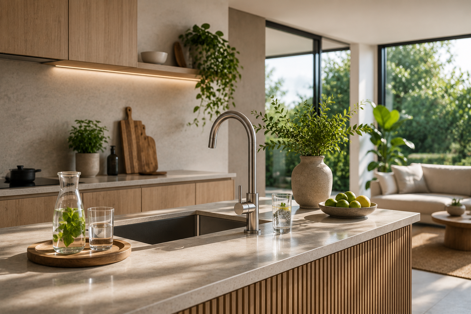 Neotap Multi Brushed nickel, modern kitchen
